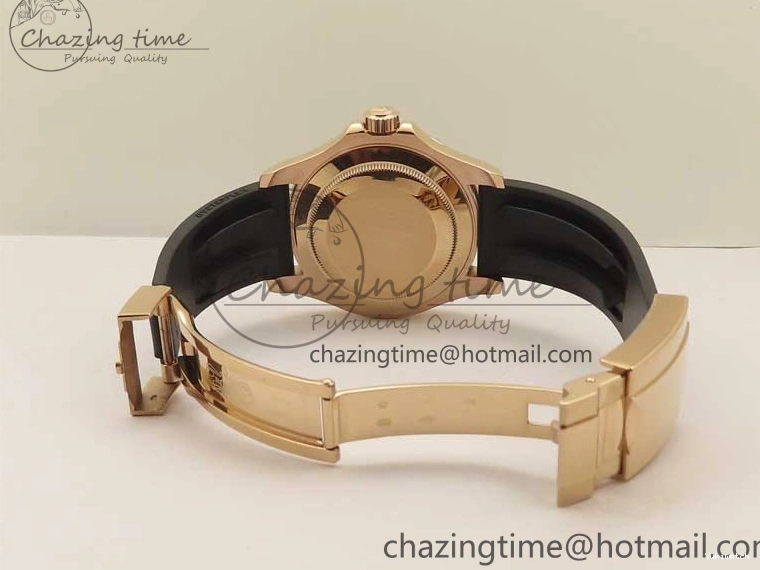 Black on 126655 Black 1:1 Bezel VS3235 Yacht-Master Edition Best Rubber Strap Ceramic RG 3EF 0415